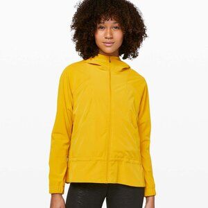 Lululemon Women's Honeycomb Yellow Pack It Up Full-Zip Windbreaker Jacket Size 6